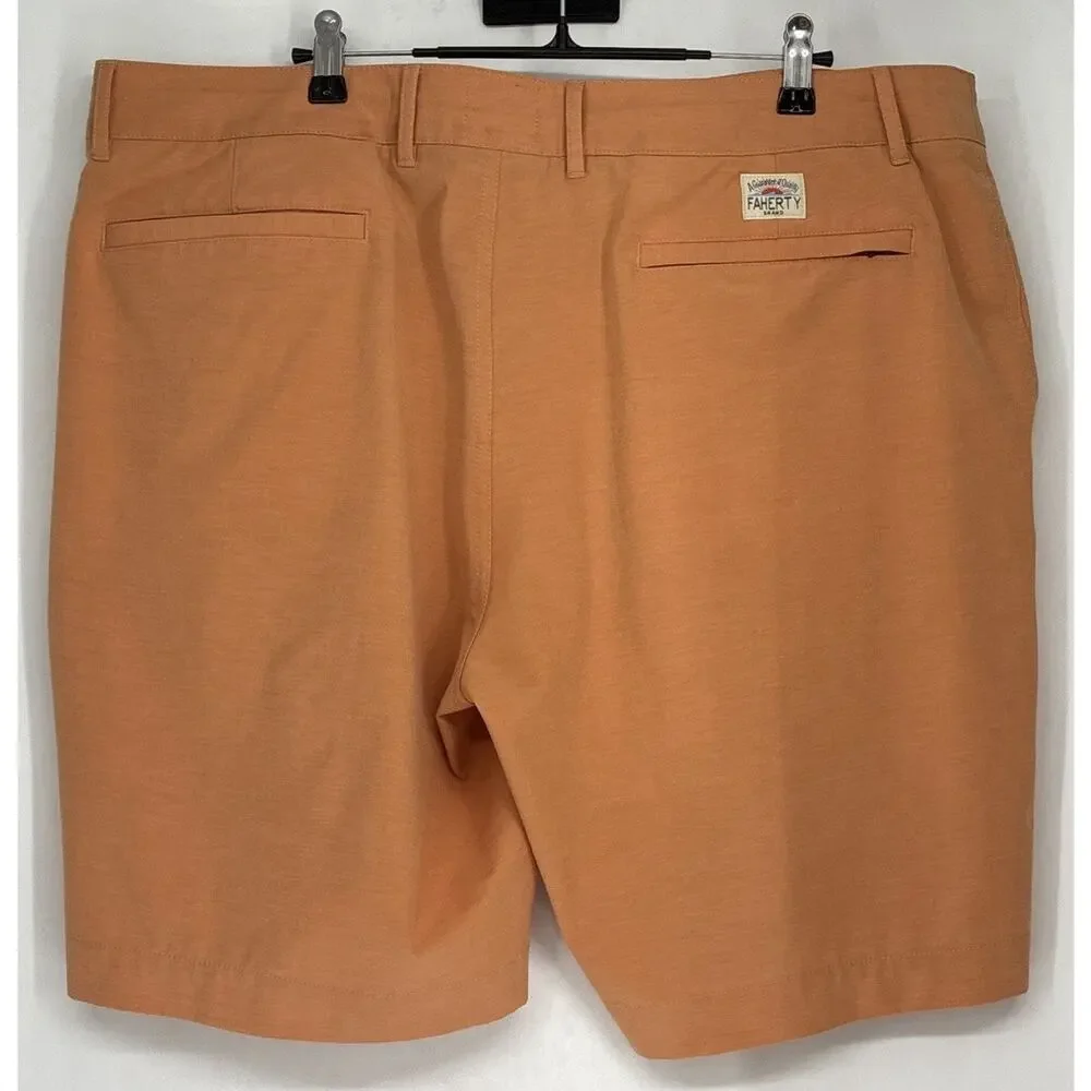 Faherty All Day Shorts Mens 38 Burnt Orange Stretch Performance Chino 9”